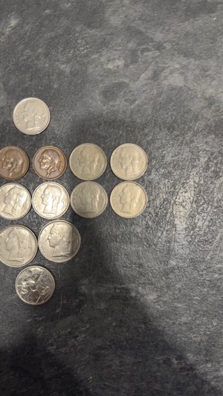 Lote 15 Monedas Antiguas Bélgica