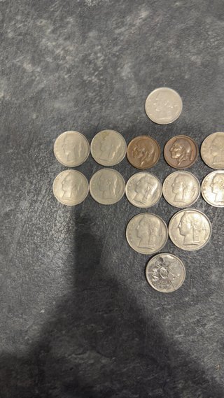 Lote 15 Monedas Antiguas Bélgica