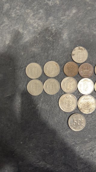Lote 15 Monedas Antiguas Bélgica