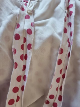 Vestido Flamenca Lunares Rosa y Blanco