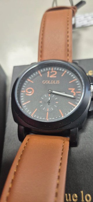 Reloj Goldlis Negro y Marrón