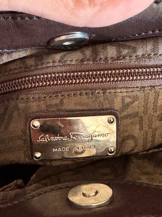 Borsa Pelle Marrone Salvatore Ferragamo