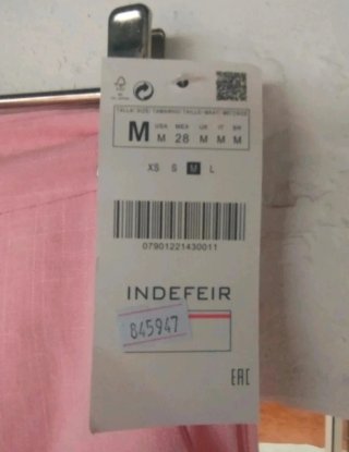 Pantalón recto rosa talla M