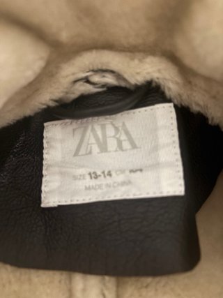 Chaqueta aviador negra y beige