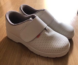 Ciabatte da lavoro bianche con velcro