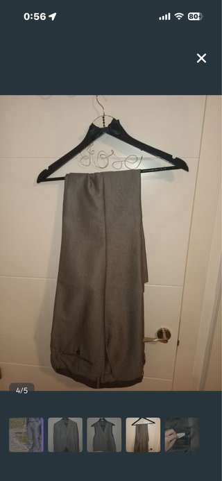 Traje de novio gris 3 piezas