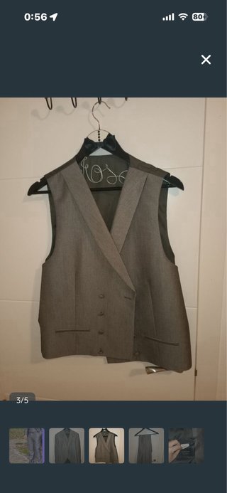 Traje de novio gris 3 piezas