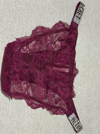 Conjunto lencería sexy encaje burdeos