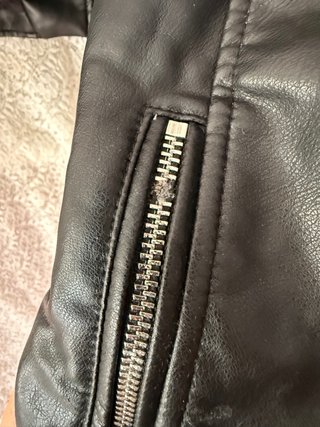 Cazadora Biker Zara Negra Corta