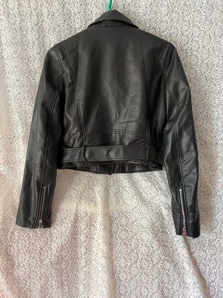 Cazadora Biker Zara Negra Corta