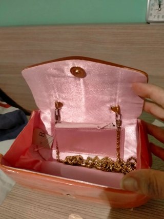 Bolso de mano rosa