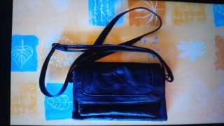 Bolso negro símil piel
