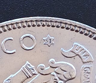 5 Pesetas 1949 (19 - 51) ¡SC! ¡Moneda Troquelada!