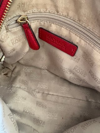 Bolso Michael Kors Rojo y Dorado