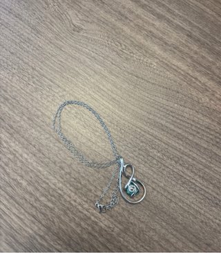 Collana Vetro Murano Venezia Argento Azzurro