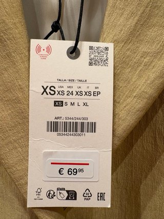 Americana Zara Dorada Talla XS