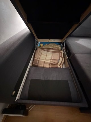 Sofá Cama Chaise Longue Gris