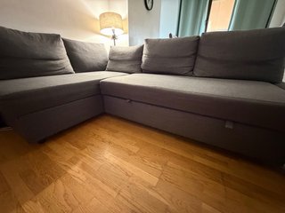 Sofá Cama Chaise Longue Gris