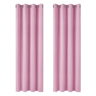 Juego de 2 cortinas opacas rosas