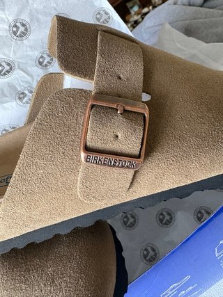 Birkenstock Boston Taupe Suede