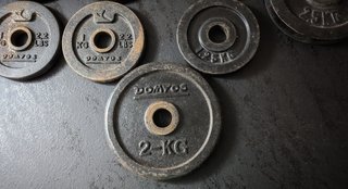 Lote 8 discos mancuernas - Total 10 kg