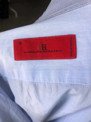 Camisa Carolina Herrera Azul Talla L