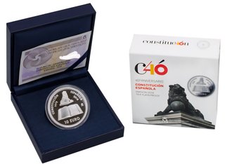 10€ Plata Proof Constitución Española 2018