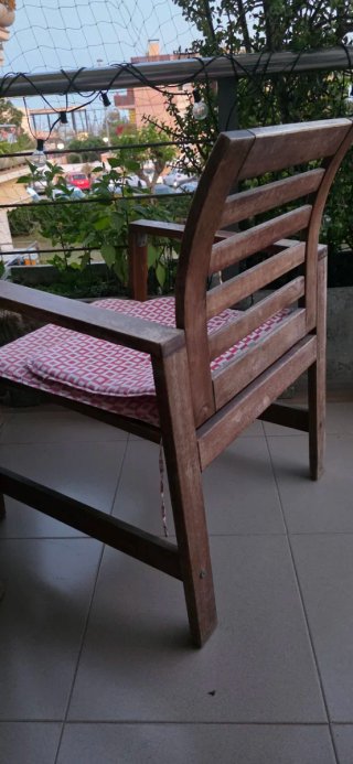 Conjunto mesa, sillas y banco terraza
