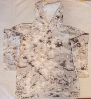Sudadera Hollister Tie-Dye Gris y Blanca