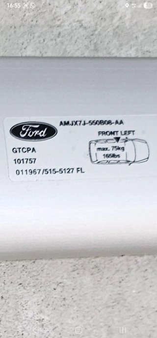 Baca coche original Ford Barras de techo aluminio