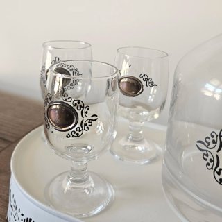 Set bottiglia liquore e 6 bicchieri