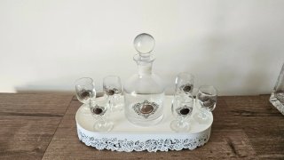 Set bottiglia liquore e 6 bicchieri
