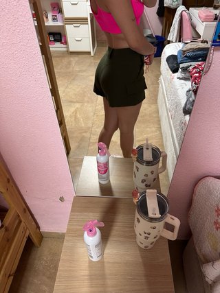 Falda pantalón verde militar