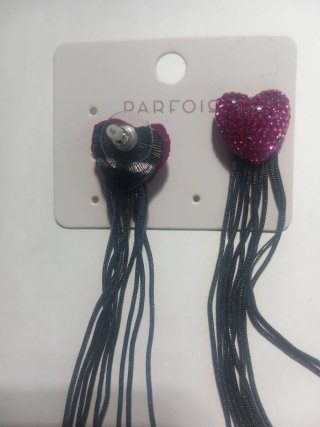 Pendientes Parfois Corazón Rosa