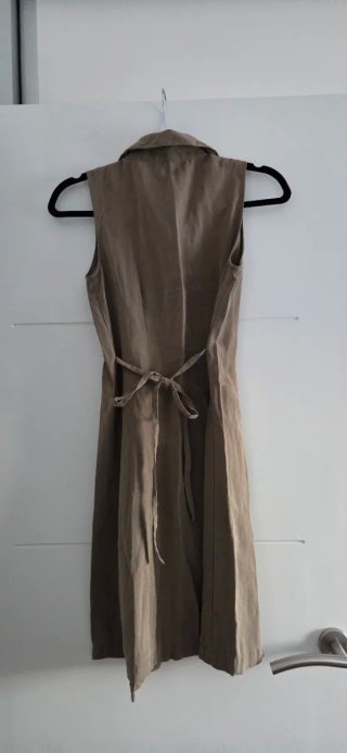 Vestido camisero sin mangas verde