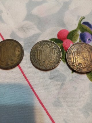 3 Monedas 2,5 Pesetas 1953