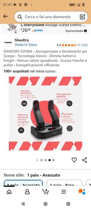 Asciugascarpe ionizzatore, deodora  elimina batter