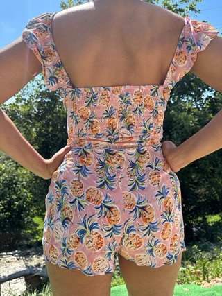 Mono corto Bershka estampado piñas