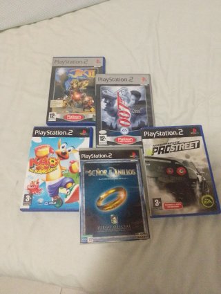 Lote 5 Juegos PS2: Jak, 007, Kao, Señor Anillos, P