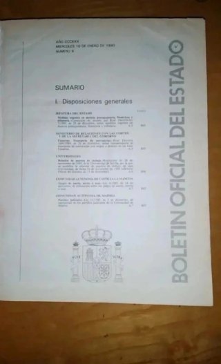 Libro B.O.E. Boletín oficial del estado (1990)