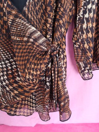 Blusa Canda estampada cruzada