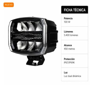 Faro LED Trabajo Largo Alcance 100W