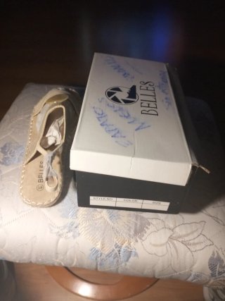 Sandalias Bell Beige/Oro Talla 41 Nuevas