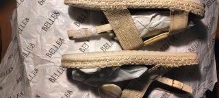 Sandalias Bell Beige/Oro Talla 41 Nuevas