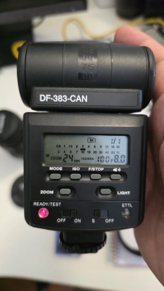 Flash Vivitar DF-383-CAN para Canon ¡Como Nuevo!