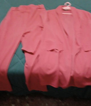 Traje de chaqueta rosa mujer