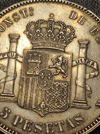 Alfonso XIII 1891 5 Pesetas Plata