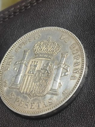 Alfonso XIII 1891 5 Pesetas Plata