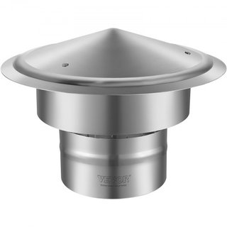 Copertura Camino, 152,4 mm, Copertura Tetto Tonda in Acciaio Inox 304, Coperture Estese 300 mm, Per Tutti i Climi e Viti Rinforzate, Facile Installazione, per Copertura Ventilazione Isolamento...