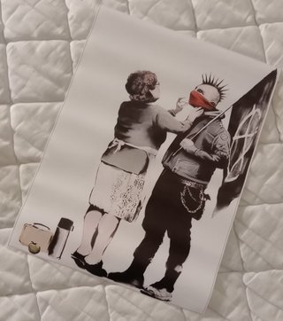 Poster Tela - 'Mama Punk' 30x40 cm.